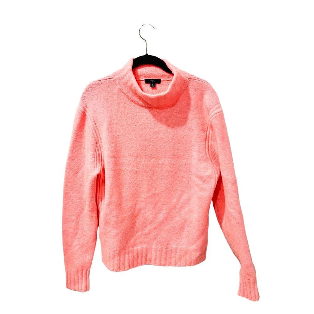 Women's Coral Turtleneck Sweater